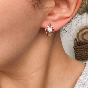 Kolczyki kwiatki serca