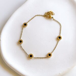 Bransoletka zawieszki czarna masa emaliowana