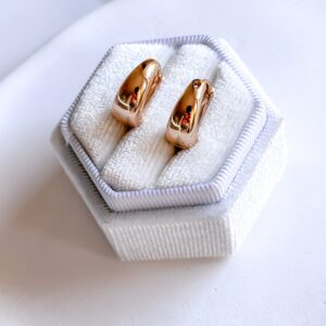 Kolczyki HIT sezonu koszyczki gładkie średnie