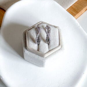 Kolczyki grecki wzór w kolorze srebrnym