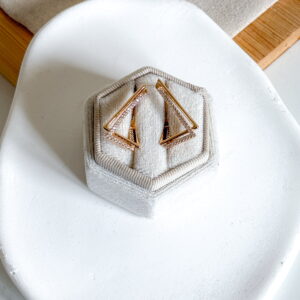 Kolczyki geometryczne cyrkonie