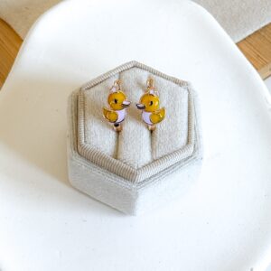 Kolczyki dziecięce kaczuszki emaliowane