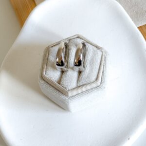 Kolczyki HIT sezonu koszyczki gładkie w kolorze srebrnym