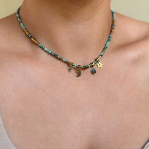 Naszyjnik choker Turkus afrykański