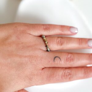 Pierścionek ręcznie wykonany kamienie jaspis dalmatyński