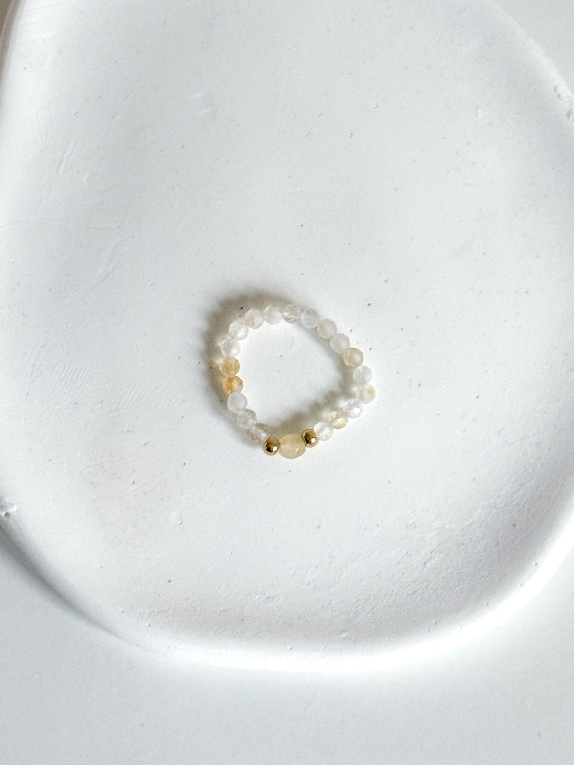 Pierścionek ręcznie wykonany kamienie CYTRYN - obrazek 3