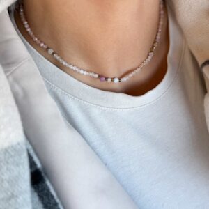 Naszyjnik choker ręcznie wykonany Cytryn kamień słoneczny