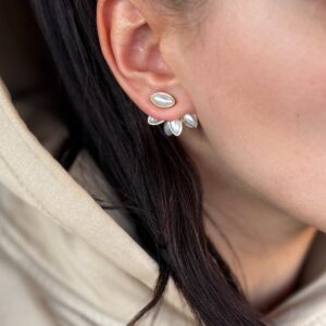 Kolczyki perły pawi ogon