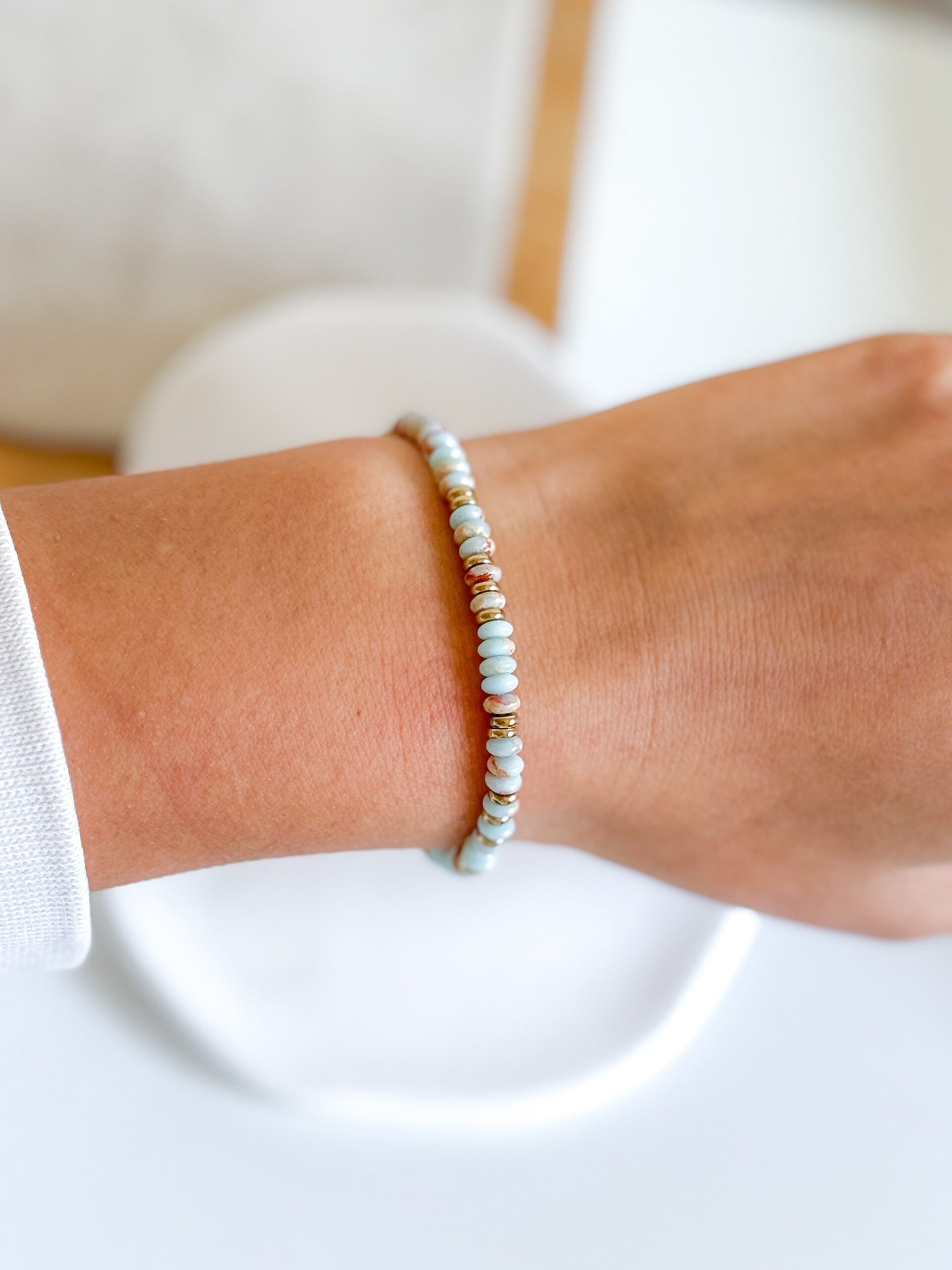 Komplet bransoletka i naszyjnik kamienie naturalne - obrazek 3