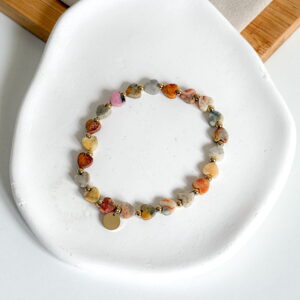 Bransoletka serca jaspis cesarski