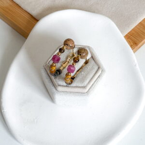 Kolczyki koła kamienie