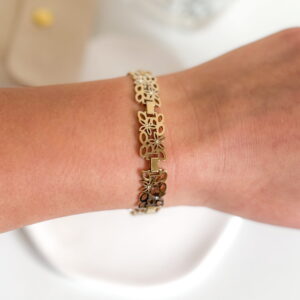 Bransoletka ażurowe kwiaty