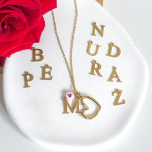 Kolekcja walentynkowa- naszyjnik serce z dowolną LITERĄ serduszko