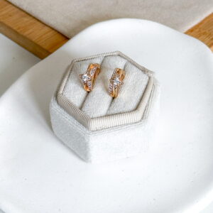 Kolczyki cyrkonie róża wiatrów