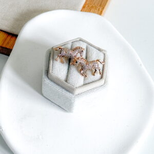 Kolczyki konie cyrkonie