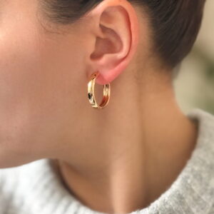 Kolczyki duże szerokie kółka