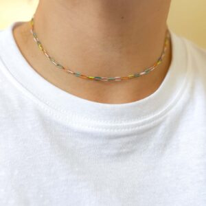 Naszyjnik krótki choker emaliowany