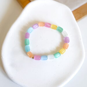 Bransoletka pastylki pastelowe kolorowe