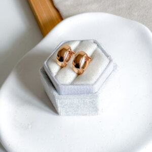 Kolczyki szerokie kółka średnie