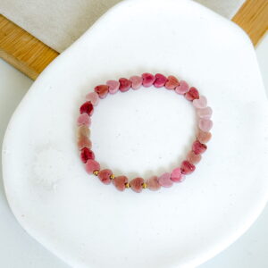 Bransoletka serca rodonit