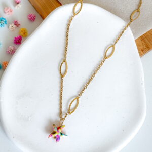 Naszyjnik z malowaną muszelką